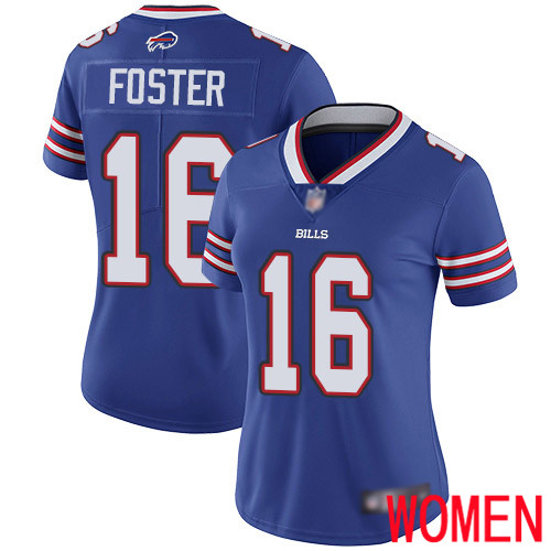 Women Buffalo Bills #16 Robert Foster Royal Blue Team Color Vapor Untouchable Limited Player NFL Jersey->women nfl jersey->Women Jersey